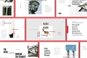 杂志风格的keynote模版 ROKA Keynote Template