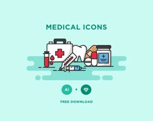 Free Medical Vector Icons UI 素材