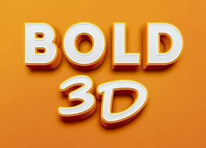 现代3D文本效果Bold 3D Text Effect 设计元素
