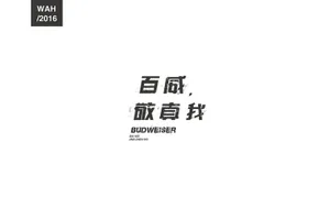 字体設计｜WAH NO.6 设计元素
