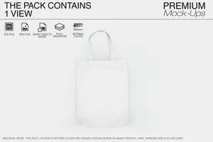 时尚女士环保袋设计样机Tote Canvas Bag