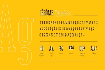 硬朗现代运动英文衬线字体 Jerome - Condensed Slab Serif