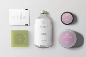 天然化妆品包装外观样机模板 Natural Cosmetic Packaging Mock-Ups