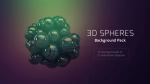 C4D气球设计素材16 Sphere Backgrounds  9 Sphere