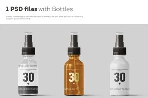 化妆品喷雾瓶外观设计样机模板Spray Bottles
