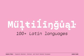 Gopher Mono 无衬线英文字体家族 Font Family