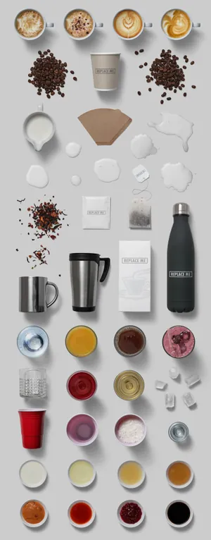 63个饮料咖啡水杯果汁蘸料Kitchen Scene Gen. - Drinking Sauces