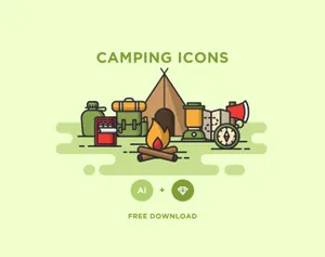 FREE CAMPING ICONS UI 素材