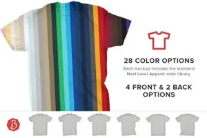 棉t恤模型 Next Level Cotton T-Shirt Mockups