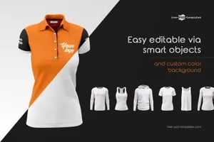 多用途运动印花T恤样机shirt MockUps