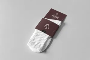 时尚高端的逼真质感的袜子包装设计socks-package-mock-up
