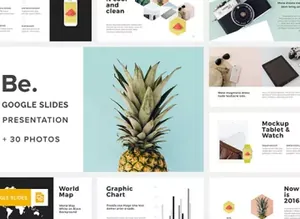 谷歌 Slides ppt模板+30张高清图片