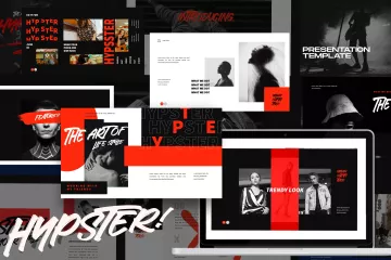 时尚创意多用途ppt模板素材 Hypester!