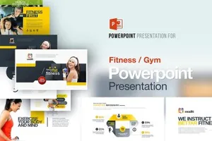 WealFit多用途运动健身演示ppt模板 Fitness Gym Powerpoint Template