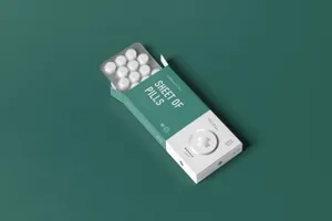 时尚高端的药品盒包装设计VI样机pills-box-mock-up