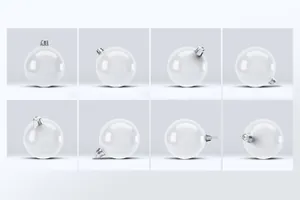 透明新年圣诞球设计VI样机christmas-ball-mock-up