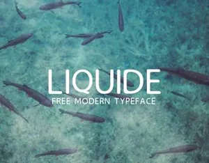 一款现代圆润英文字体LIQUIDE free font 精选字体