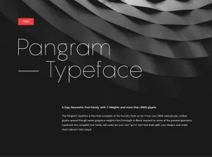 干净优雅英文字体Pangram Sans Free Font 精选字体