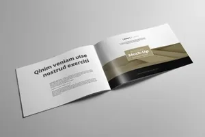 产品宣传册模型 Brochure Mock-Up A4 Landscape