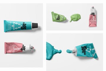 绘画颜料工具包装样机Paint Tube Mockups