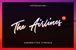 现代品牌风格手写英文字体Airlines Script Free Version