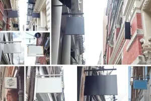 店铺招牌设计样机 Shop sign mockup 3 for photoshop