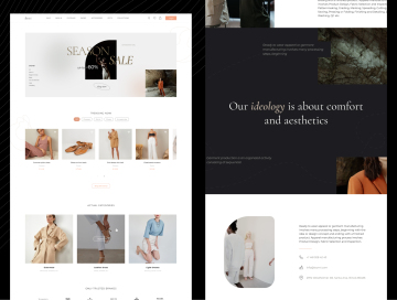 优雅时尚大牌电子商务网站模板UI套件素材 Loomi