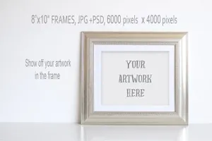 金属相框样机模板包 Silver Frame Product Mockup Bundle