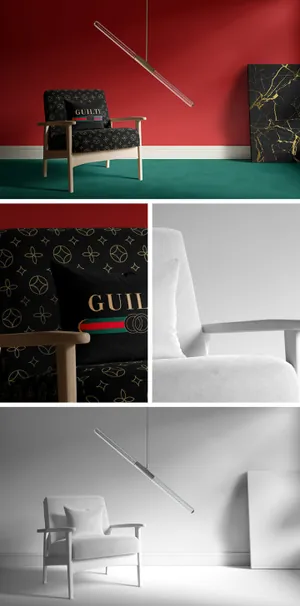 杂志完美无瑕风格家居室内模拟Interior Mockup Scene