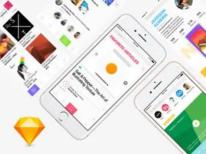 Design Social Network — Sketch FREEBIE U