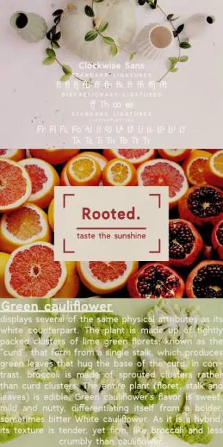 一款比较友好的非衬线英文字体 Clockwise sans serif font