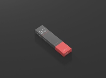 高品质的逼真质感长方形扁平盒子box-mockup