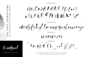 大气的额手写字体 KindSoul SVG Script  Serif Font