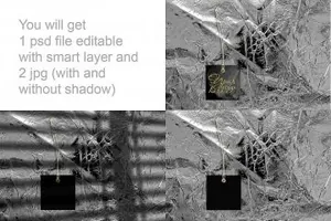 商品识别标签设计样机label-tag