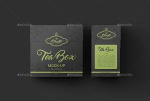 茶叶包装设计PSD模板Tea Box Mock-Up