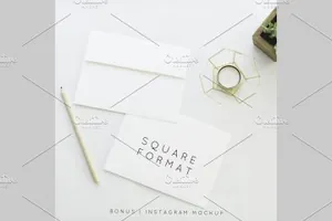 会议卡片样机模型 Stock Photo Greeting Card Mockup