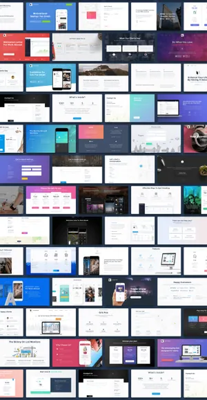 80个流行时尚落地页网站模板素材 Gris Fox UI C