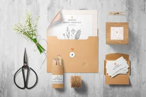 高品质的高端办公文具VI样机展示9branding-mockup