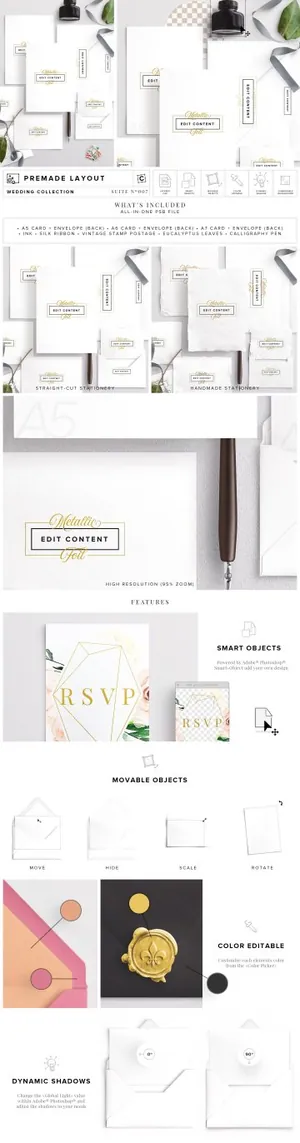 婚礼场景样机模型 Wedding Suite Mockup Scene