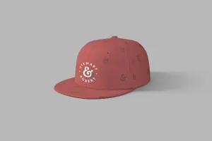 时尚高端帽子设计VI样机展示模型snapback-full