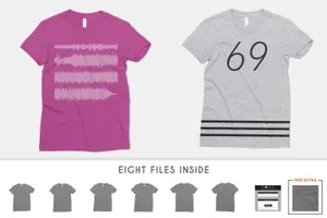 典型的美式T恤样机 American Apparel