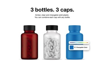 药瓶瓶子包装样机设计模板Pill Bottle