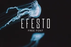 一款纤细线条英文字体Efesto | Free Font 精选字体