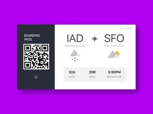 Boarding Pass concept Daily UI #059 每日UI