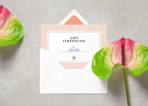 逼真信封模型PSD贴图模板Card  Envelope PSD MockUp 样