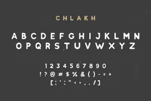 手绘老式复古英文字体 Chlakh Free Retro Typeface