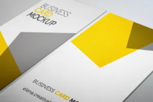 Vertical Business Card Mock-up