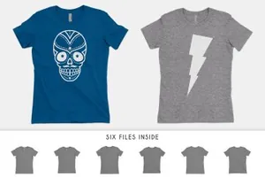 女士T恤样机 Next Level  The Boyfriend Tee