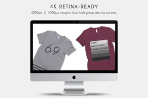 美国男士T恤纹样设计样机 American Apparel