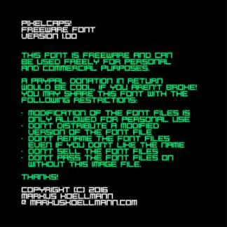 像素英文字体 PixelCaps! Font